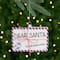 Envelope USPS "Dear Santa" with Stripes Glass Christmas Ornament - 3.5" - Red